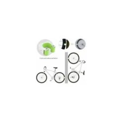 Lots De 3 Boucle De Stationnement De Vélo Support Mural VTT Vélo De Route Support De Rangement Vertical Clip Support De Vélo Présentoir Boucles VTT Vélo, Vert-442cm -Stanleyfaco Magasin 100155497 4