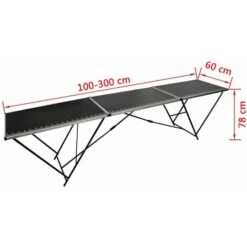 VIDAXL Table à Coller Pliable MDF Et Aluminium 300 X 60 X 78 Cm -Stanleyfaco Magasin 100657885 3