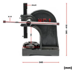 Presse à Levier 1T Presse Manuelle à Crémaillère Outil D’atelier Fonte Force De Compression 1000 Kg -Stanleyfaco Magasin 10201615 3