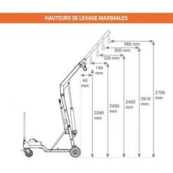 Potence Mobile Pour Chantier - Cap. 450kg - Portée 1000mm - 300824 -Stanleyfaco Magasin 10520709 3