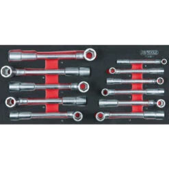 KSTOOLS - Module De Clés à Pipe Débouchées - 6 Pans, 11 Pièces - 713.2011