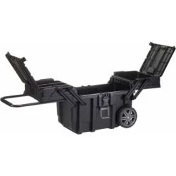 KETER Coffre De Chantier 15G - Chariot Multifonctionnel Transportable - Pour Outils Electriques Et Manuels - Poignée Coulissante - 64,6 X 37,3 X 41 Cm - Noir -Stanleyfaco Magasin 12240937 2