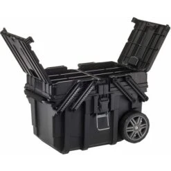 KETER Coffre De Chantier 15G - Chariot Multifonctionnel Transportable - Pour Outils Electriques Et Manuels - Poignée Coulissante - 64,6 X 37,3 X 41 Cm - Noir -Stanleyfaco Magasin 12240937 3