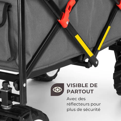 Easy Rider Chariot De Transport Avec Toit Charge 70kg Barre Télescopique Pliant Gris 7 Easy Rider Chariot De Transport Avec Toit Charge 70kg Barre Télescopique Pliant Gris – Image 5