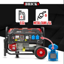 Groupe électrogène Max 3000W Avec Roues - 2 Prises - AVR - Essence - Brick -Stanleyfaco Magasin 13391886 3