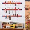 COSTWAY Lot De 6 Porte-outils Magnétiques En Acier 46CM Charge Chacune Maximale 10KG Pour Maison,Garage,Cave,Atelier