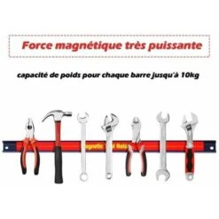 COSTWAY Lot De 6 Porte-outils Magnétiques En Acier 46CM Charge Chacune Maximale 10KG Pour Maison,Garage,Cave,Atelier 8 COSTWAY Lot De 6 Porte-outils Magnétiques En Acier 46CM Charge Chacune Maximale 10KG Pour Maison,Garage,Cave,Atelier -Stanleyfaco Magasin 13413204 3