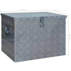 Boîte En Aluminium 610x430x455 Mm Argenté VidaXL -Stanleyfaco Magasin 13724819 3