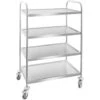 Chariot De Service Inox 4 Roues Avec Freins 4 Plateaux Debarrassage 200 Kg -Stanleyfaco Magasin 13814269 1