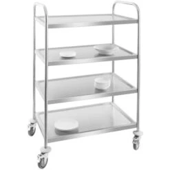 Chariot De Service Inox 4 Roues Avec Freins 4 Plateaux Debarrassage 200 Kg 8 Chariot De Service Inox 4 Roues Avec Freins 4 Plateaux Debarrassage 200 Kg -Stanleyfaco Magasin 13814269 2