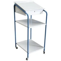 Fimm - Pupitre D'atelier Mobile 2 Plateaux 4 Roulettes Diam 50 Mm