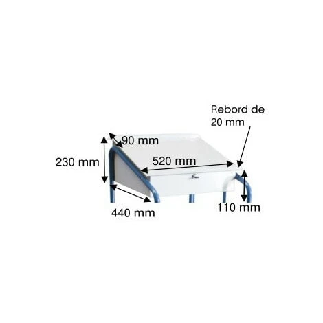 Fimm - Pupitre D'atelier Mobile 2 Plateaux 4 Roulettes Diam 50 Mm 4 Fimm - Pupitre D'atelier Mobile 2 Plateaux 4 Roulettes Diam 50 Mm – Image 2