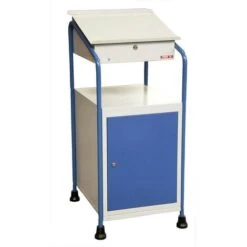 Fimm - Pupitre D'atelier Fixe 1 Bloc Porte 4 Patins Caoutchouc Avec 1 étagère Fournie