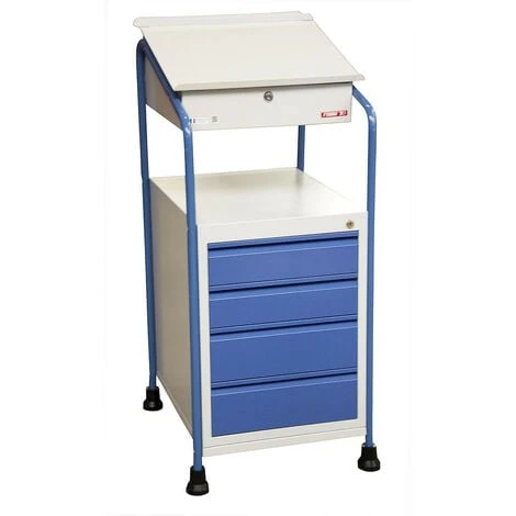 Fimm - Pupitre D'atelier Fixe 1 Bloc Tiroirs 4 Patins En Caoutchouc 3 Fimm - Pupitre D'atelier Fixe 1 Bloc Tiroirs 4 Patins En Caoutchouc