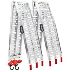 2x Rampe De Chargement Moto ATV Pliable Aluminium Rail D'accès 226cm 680kg