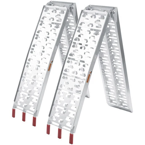 2x Rampe De Chargement Moto ATV Pliable Aluminium Rail D'accès 223cm 680kg 4 2x Rampe De Chargement Moto ATV Pliable Aluminium Rail D'accès 223cm 680kg – Image 2