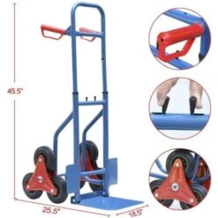 Varan Motors - HT1826 Chariot De Transport - Diable Pour Escalier 6 Roues Charge Jusqu'à 200Kg -Stanleyfaco Magasin 1511334 2