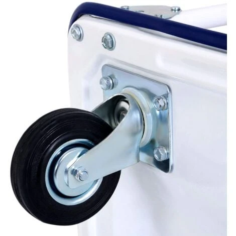 COSTWAY Chariot De Transport 300 Kg Chariot à Plateau Pliable En Acier 90 X 61 X 88 Cm Hauteur Réglable Avec 4 Roues En Caoutchouc 5 COSTWAY Chariot De Transport 300 Kg Chariot à Plateau Pliable En Acier 90 X 61 X 88 Cm Hauteur Réglable Avec 4 Roues En Caoutchouc – Image 3