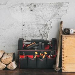 Sac à Outils Taille XL Bandoulière Réglable Et Poignée Poches Intérieures Et Extérieures Porte-outils -Stanleyfaco Magasin 16058187 3
