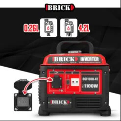 Groupe électrogène Inverter Max 1100W - 1 Prise - Brick -Stanleyfaco Magasin 16779438 3