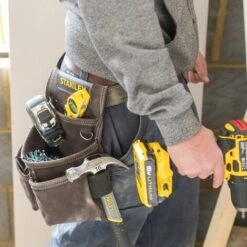 Porte-Outils En Cuir Qualité Supérieure - 4 Poches - STANLEY, STST1-80116 -Stanleyfaco Magasin 16793085 3