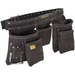Porte-outils - Cuir - Ceinture Robuste Et Ajustable - Multiples Poches Et Porte-Outils - STANLEY, STST1-80113