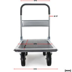 Chariot à Plate-forme 300kg Max 4 Roues Poignée Rabattable Protection Bordure Surface Antidérapante -Stanleyfaco Magasin 17854202 5