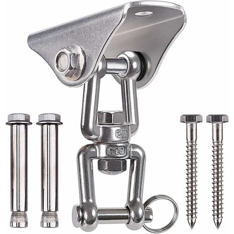 Lourds Crochet De Plafond Avec SUS304 Acier Inoxydable 360° Rotation, 4 Vis De Fixation Pour Béton Bois Ensembles, Yoga, Chaise Accrochante, Capacité De Charge Jusqu'à 400Kg LangRay 3 Lourds Crochet De Plafond Avec SUS304 Acier Inoxydable 360° Rotation, 4 Vis De Fixation Pour Béton Bois Ensembles, Yoga, Chaise Accrochante, Capacité De Charge Jusqu'à 400Kg LangRay