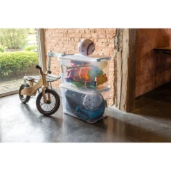 CURVER Lot De 3 Boîtes De Rangement Handy 65L - Boîte De Rangement Multifonction - Pour Chambre, Bureau, Garage, Cabanon, Buanderie - Fermeture Rapide à Poignées - Transparent 7 CURVER Lot De 3 Boîtes De Rangement Handy 65L - Boîte De Rangement Multifonction - Pour Chambre, Bureau, Garage, Cabanon, Buanderie - Fermeture Rapide à Poignées - Transparent -Stanleyfaco Magasin 19353689 3