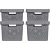 CURVER Lot De 4 Bacs De Rangement INFINITY Avec Couvercles 2x(11L+17L), Gris Anthracite, Pour Bureau, Chambre, Buanderie, 100% Recyclé -Stanleyfaco Magasin 19353721 1