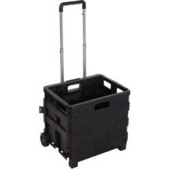 Home & Styling Chariot BASIC Avec Caisse Pliante Noire 30L 18kg -Stanleyfaco Magasin 22937474 2