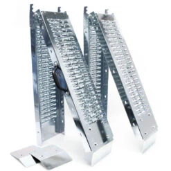 2x Rampe De Chargement Pliable Acier Galvanisé Moto ATV Quad Rail Collision 180x22.5x4.5cm 400kg