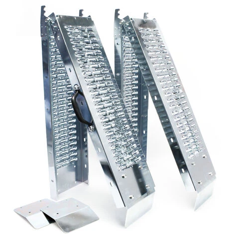 2x Rampe De Chargement Pliable Acier Galvanisé Moto ATV Quad Rail Collision 160x22.5cm 400kg 3 2x Rampe De Chargement Pliable Acier Galvanisé Moto ATV Quad Rail Collision 160x22.5cm 400kg