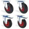 Lot Roulettes Pivotante Et Pivotante à Frein Gonflable Diamètre 200mm Charge 300kg 2 Lot Roulettes Pivotante Et Pivotante à Frein Gonflable Diamètre 200mm Charge 300kg -Stanleyfaco Magasin 23427326 1