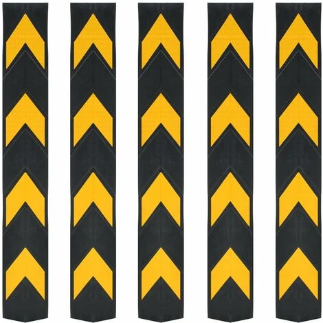 Cornière De Protection Réfléchissante 5 Pcs Caoutchouc 80 Cm 3 Cornière De Protection Réfléchissante 5 Pcs Caoutchouc 80 Cm