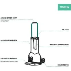 Diable Pliant - Charge Max. 80kg - Plateforme Antidérapante - Tendeur élastique De 1.5m Inclu -Stanleyfaco Magasin 26125841 4