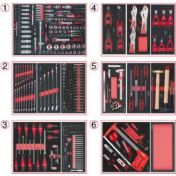 Ks Tools Composition D'outils 6 Tiroirs Pour Servante, 455 Pièces