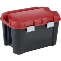 Malle De Rangement Keter Totem 60L PVC Noir/rouge