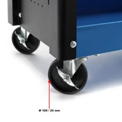 Servante D‘atelier 3 Niveaux Poignée Roues Plastique Frein Étagère Rangement Bord Surélevé Chariot -Stanleyfaco Magasin 26964364 5