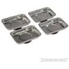 Silverline Plateaux Magnétiques, 4 Pcs, 95 X 65 Mm, 95 X 65 Mm -Stanleyfaco Magasin 28084990 1