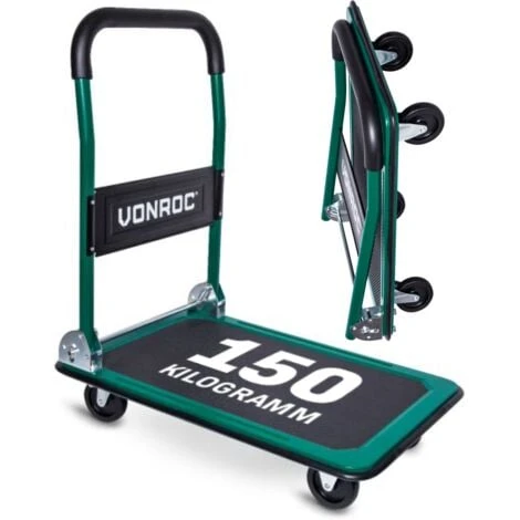 Chariot Plateforme Pliant – Capacité De Charge De 150kg Max. - Plateau De 47x73 Cm 3 Chariot Plateforme Pliant – Capacité De Charge De 150kg Max. - Plateau De 47x73 Cm