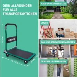 Chariot Plateforme Pliant – Capacité De Charge De 150kg Max. - Plateau De 47x73 Cm 11 Chariot Plateforme Pliant – Capacité De Charge De 150kg Max. - Plateau De 47x73 Cm -Stanleyfaco Magasin 29499858 5