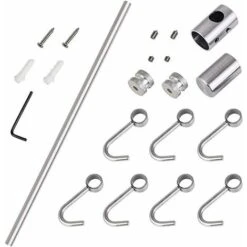 Rack Mural Cuisine Support De Rangement Mural Ustensiles De Cuisine Avec 7 Crochets,pour Suspendre Les Ustensiles De Cuisine -Cuillère à Soup,Pot,Casserole, Egouttoir, Gant, Couteau -Stanleyfaco Magasin 29594616 3