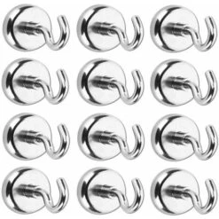 Crochets Magnétiques Avec Aimants Néodymes, Crochets Très Puissants Pour Cuisine, Salle De Bains, Chambre, Garage, Casier, Bureau, Réfrigérateur