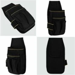 Sac À Outils Ceinture Professionnel, 25,5 X 12,5 X 3 Cm, Noir, 14 Poches, Matériau Épaississement Double Couche Étanche 900D Oxford, Pour Électriciens, Personnel De Maintenance Technique, Nettoyeurs -Stanleyfaco Magasin 31857948 4