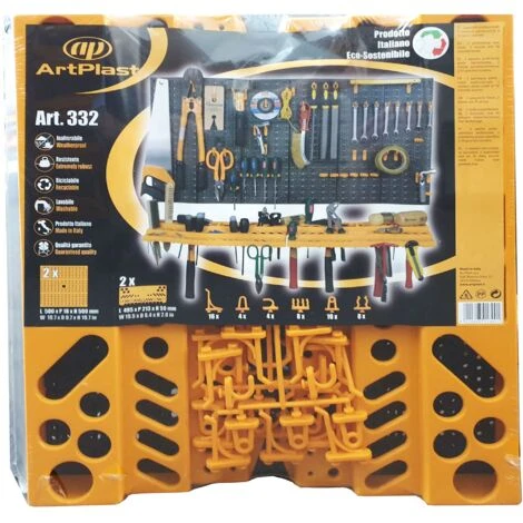 Garage Mur Outil Kit De Rangement Outils Organiseur Maison Étagères Y Compris 50 Crochets 7 Garage Mur Outil Kit De Rangement Outils Organiseur Maison Étagères Y Compris 50 Crochets – Image 5