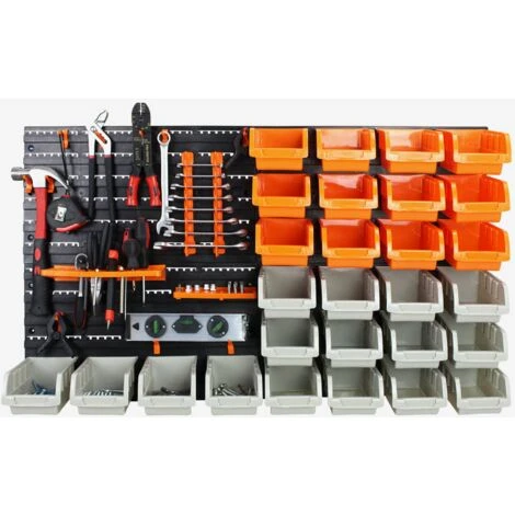 Ensemble De Casiers Et Rangements, Panneaux Muraux De Bricolage, 46 Pieces, Dimensions: 47,5 X 27,1 X 16,3 Cm 4 Ensemble De Casiers Et Rangements, Panneaux Muraux De Bricolage, 46 Pieces, Dimensions: 47,5 X 27,1 X 16,3 Cm – Image 2