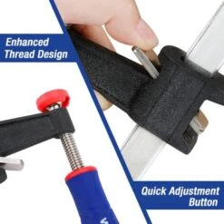 WORKPRO Jeu De Serre-joints Métallique à Libération Rapide 2 Pièces, Largeur De Serrage 300 Mm, Force De Serrage Maximale De 272 Kg Pour Travail Du Bois, Des Métaux Et DIY -Stanleyfaco Magasin 37819981 5