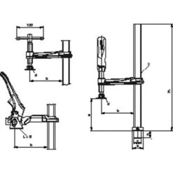 Bessey - Elément De Serrage Pour Tables De Soudage TW Avec Levier 300/140 Mm - TW28-30-14H– -Stanleyfaco Magasin 38059964 4