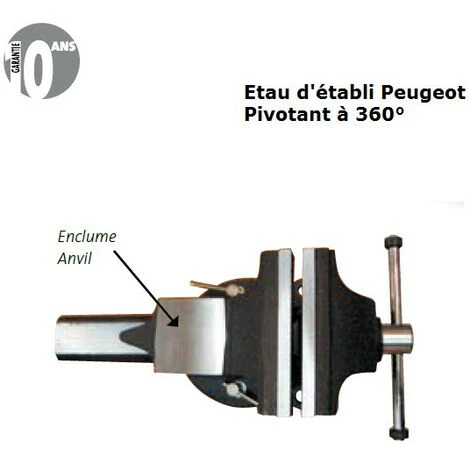 Peugeot - Etau D'établi Pivotant 125 Mm - EBT 125 4 Peugeot - Etau D'établi Pivotant 125 Mm - EBT 125 – Image 2